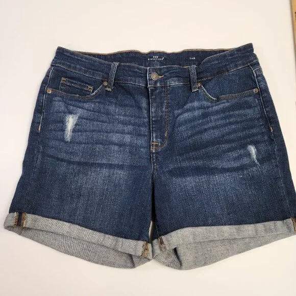 New Directions BUNDLE of 2 Pairs of Shorts Denim Roll Cuff Size 14 - Picture 2 of 14